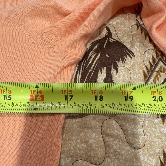 Peach J Crew Cardigan with Ruffle Detail down the front women’s small - Picture 7 of 9